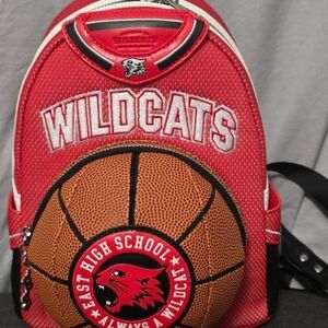 Loungefly Red & Orange Basketball Charm Mini Backpack